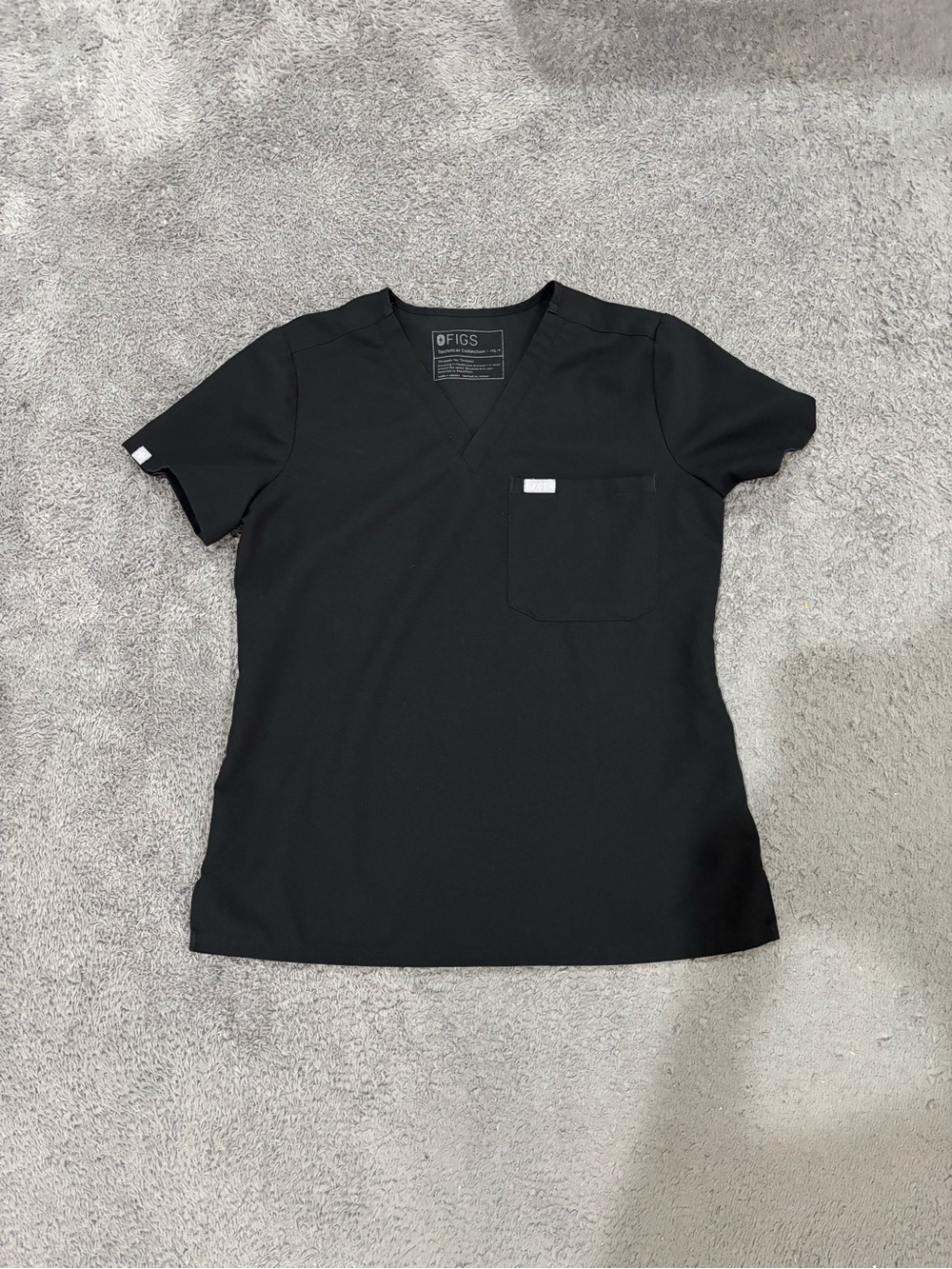 XXS/P FIGS Black Scrub Top